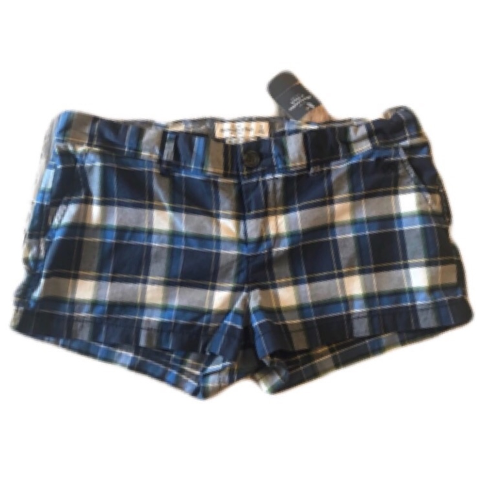 ABERCROMBIE & FITCH perfect stretch plaid shorts